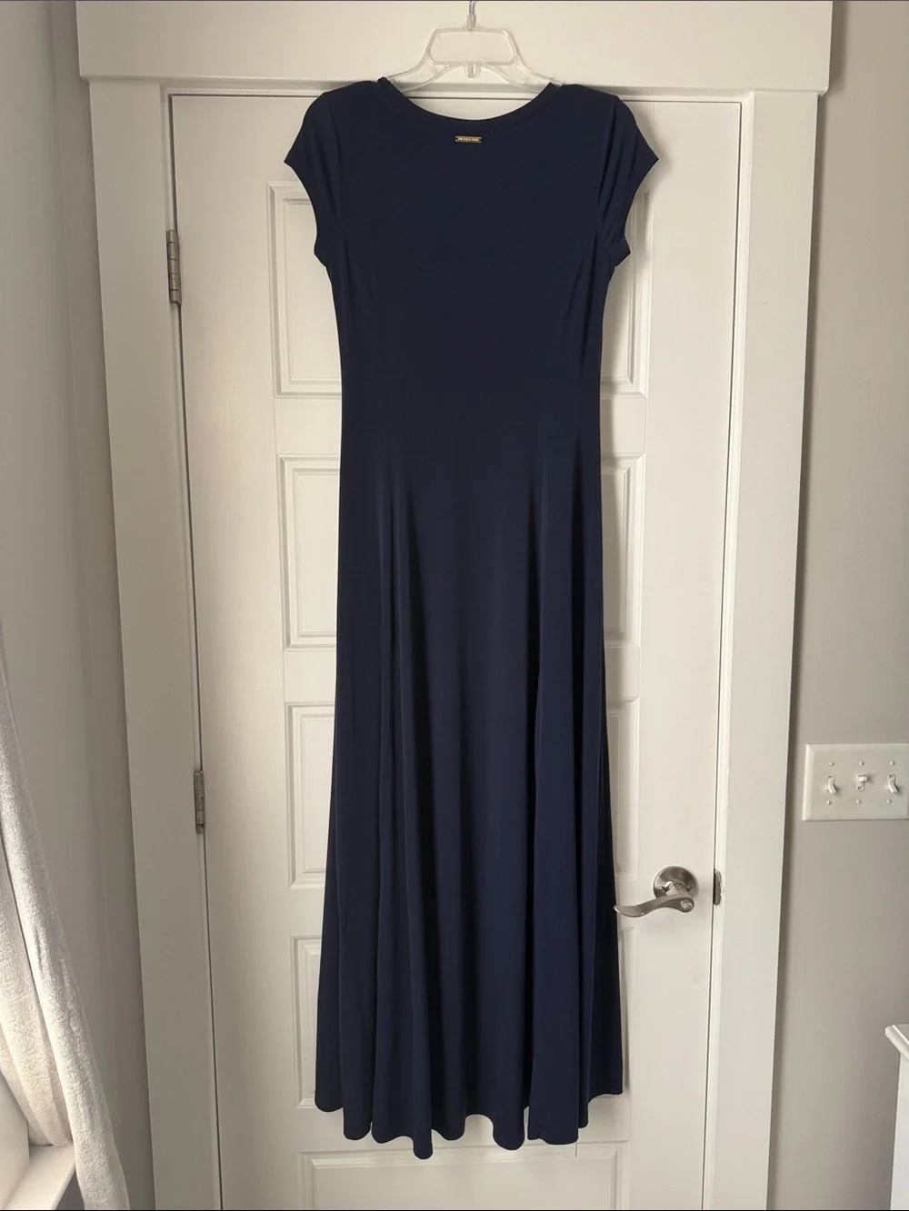 Michael Kors Navy Short-Sleeve Maxi Dress